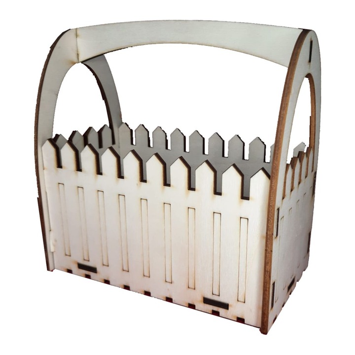 Cutie Aranjamente Florale, Lemn, Paste, 20cm, P10