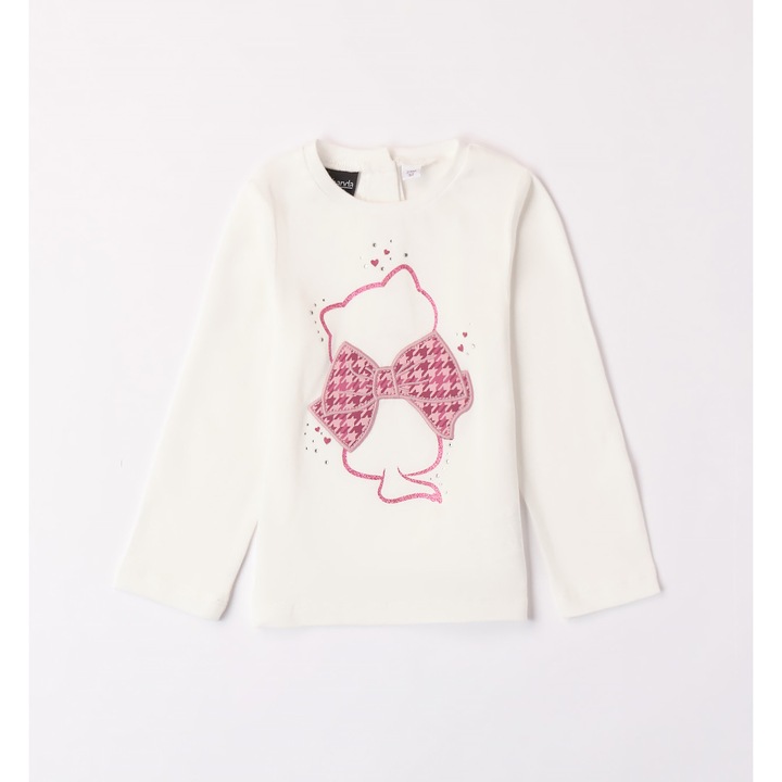 Lányok nyomott blúza, Sarabanda, 0.7276, fehér/rózsaszín, Fehér/Rózsaszín