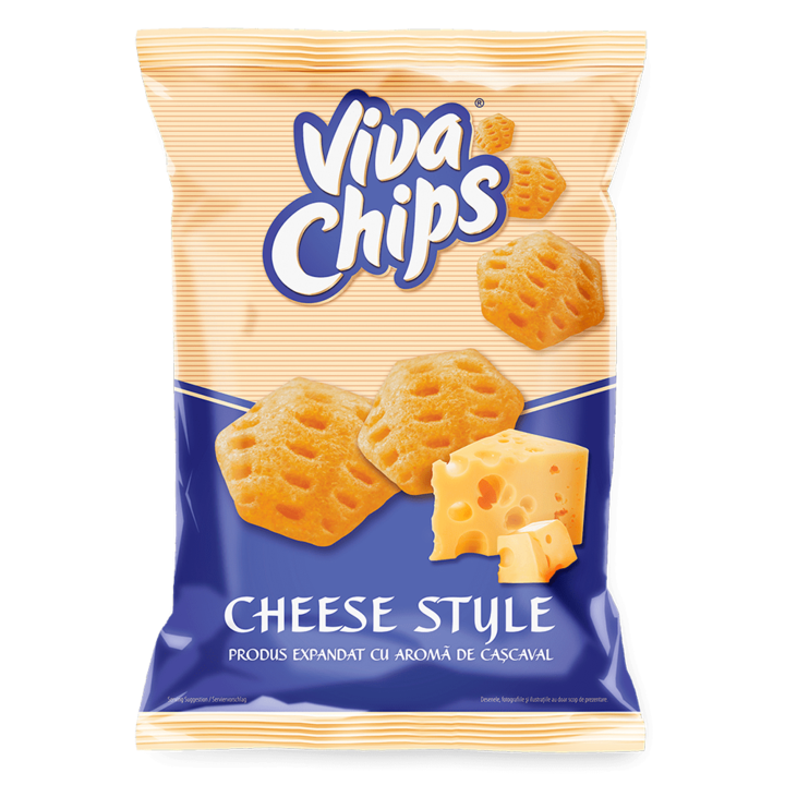VIVA Chips cu aroma de cascaval,100g, 6 BUC/BAX