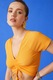 KOTON, Tricou crop cu snur, Portocaliu, M