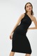 KOTON, Rochie bodycon cu decolteu pe un umar, Negru, L
