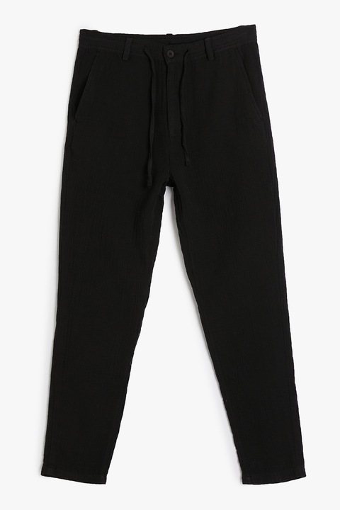 KOTON, Pantaloni conici de bumbac, Negru