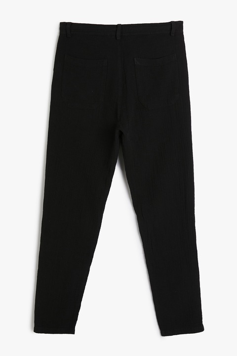 KOTON, Pantaloni conici de bumbac, Negru