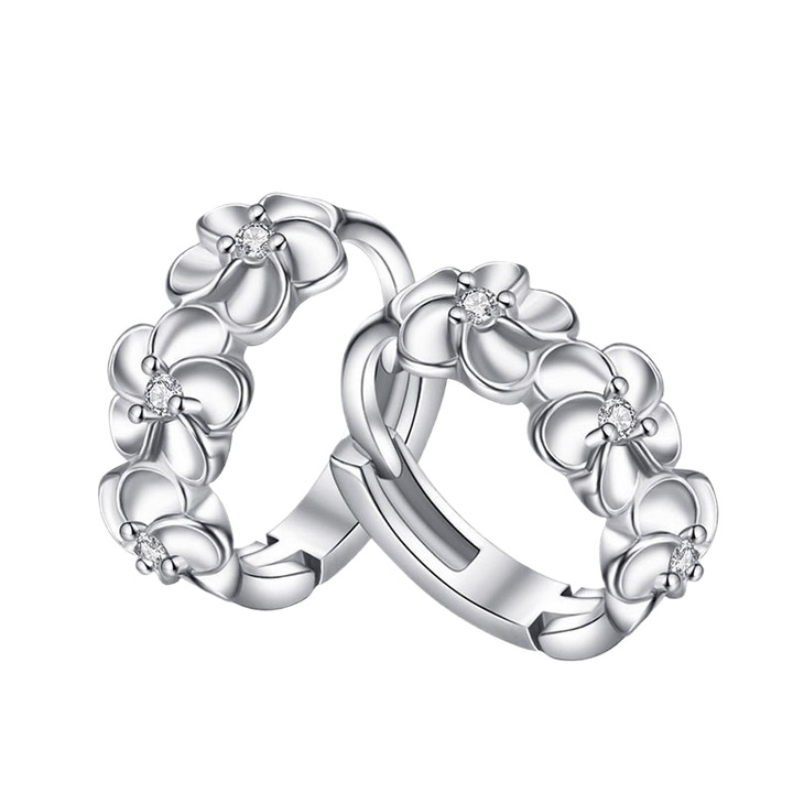 Réz százszorszép fülbevaló, hölgyek számára