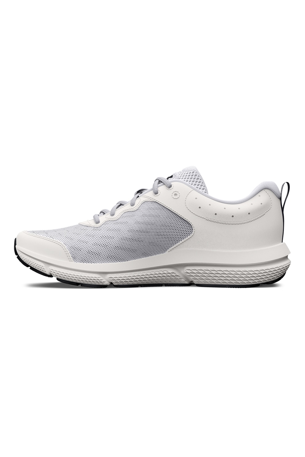 Pantofi sport barbati, Under Armour, Charged Assert 10, Mesh, Alb, Negru, Alb murdar, 7