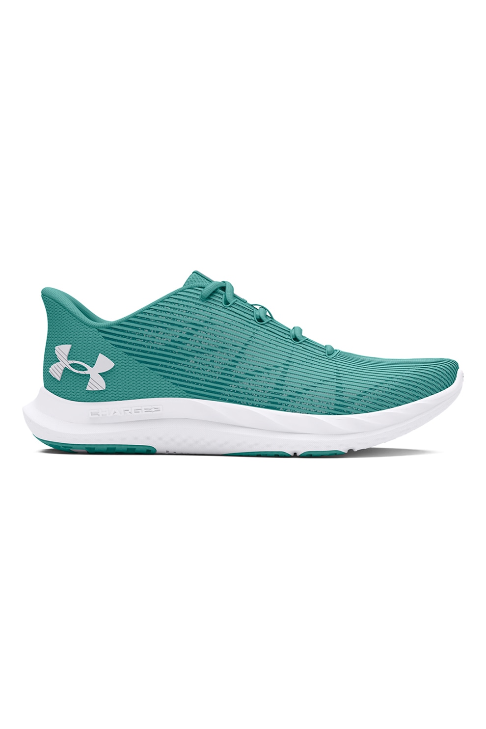 Under Armour, Pantofi pentru alergare Charged Speed Swift, Alb, Verde marin, 6