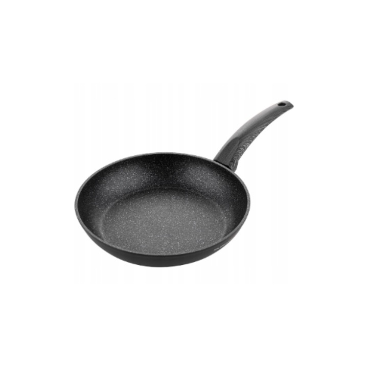 Tigaie din aluminiu, 24cm, manere din bachelit in imitatie de lemn, cu invelis antiaderent, Bono, Florina