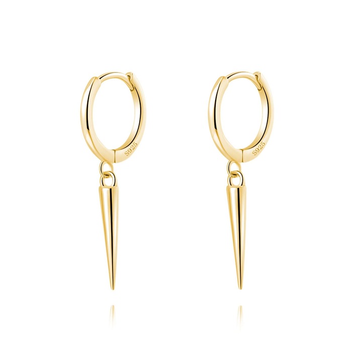 Roffie Réz fülbevaló, hegyes forma, arany színű, Nőknek megfelelő