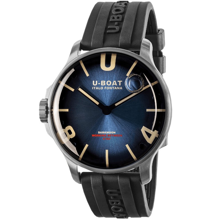 Férfi karóra U-Boat 8704/C Darkmoon Blue SS Soleil Herrenuhr 44mm 5ATM