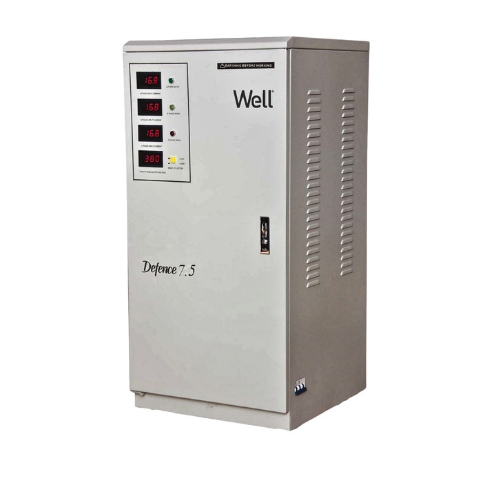 Háromfázisú automata feszültségstabilizátor 7,5KVA/ 6KW, Kút