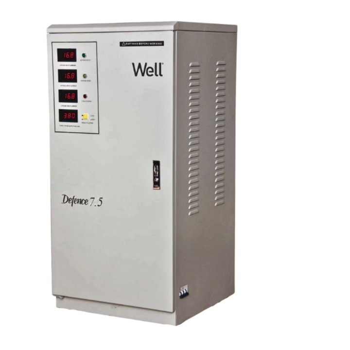 Stabilizator automat de tensiune trifazat 7.5KVA/ 6KW, Well
