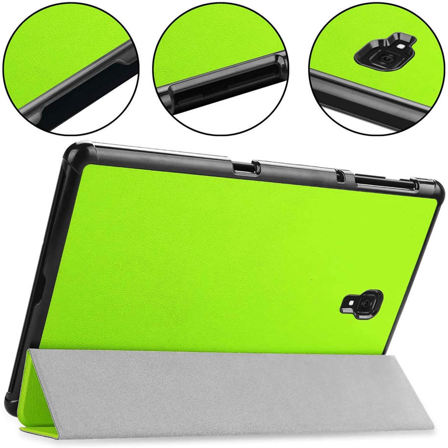 Husa pentru tableta Samsung Galaxy Tab S8 Plus (X800/X806), S7 FE (T730/T733/T736B), S7 Plus (T970/T976B), 12.4 Inch, Sigloo, Slim, Smart Cover, Trifold, model Green Grass