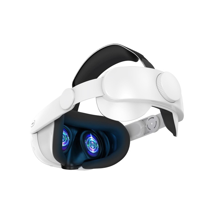Curea cap pentru Meta/Oculus Quest 3/Quest 3S, LYCENXI, Alb