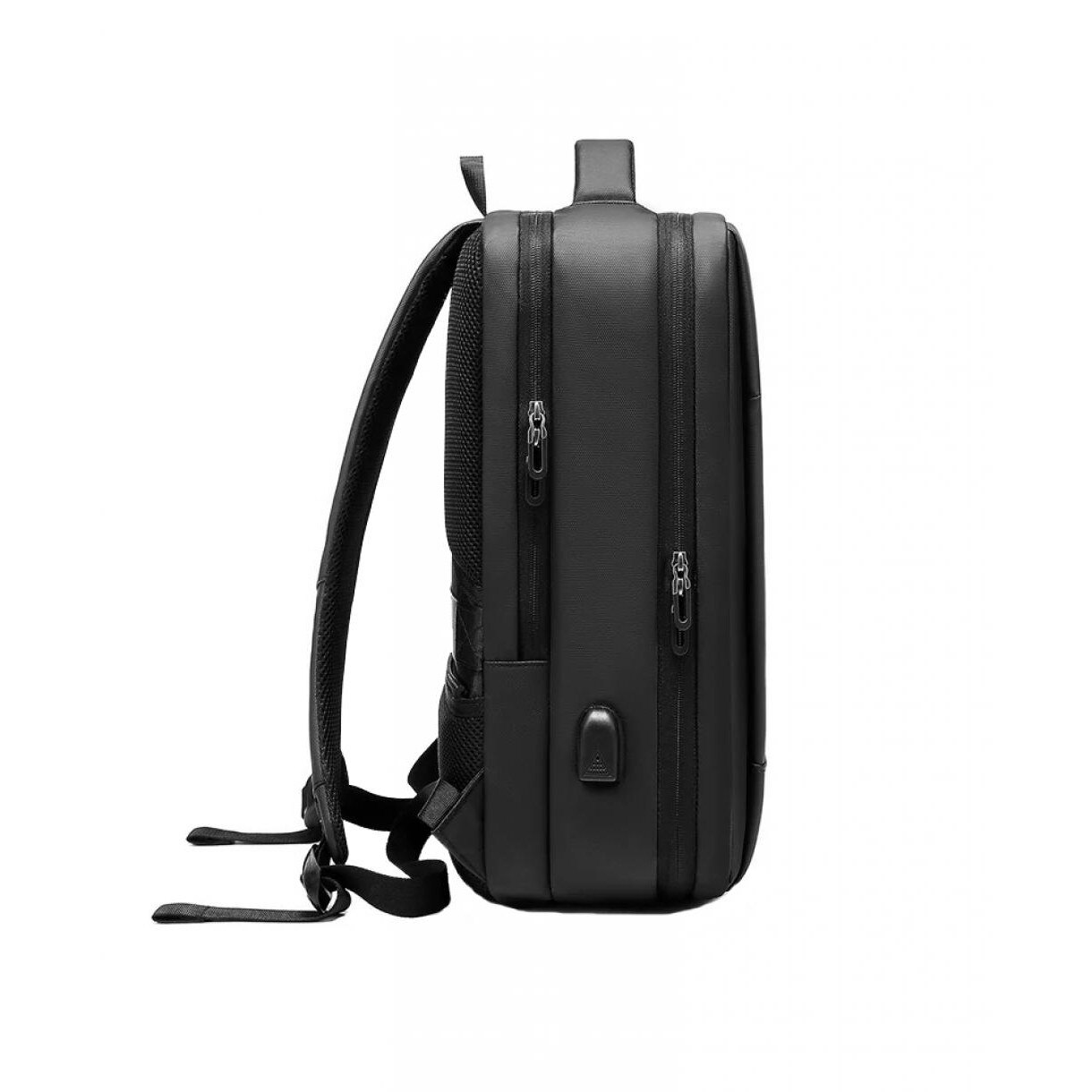 Rucsac pentru laptop 15.6 inch, MingLu, capacitate 20-39L, port USB, impermeabil, antifurt, unisex, dimensiuni 300 x 130 x 430 mm, negru