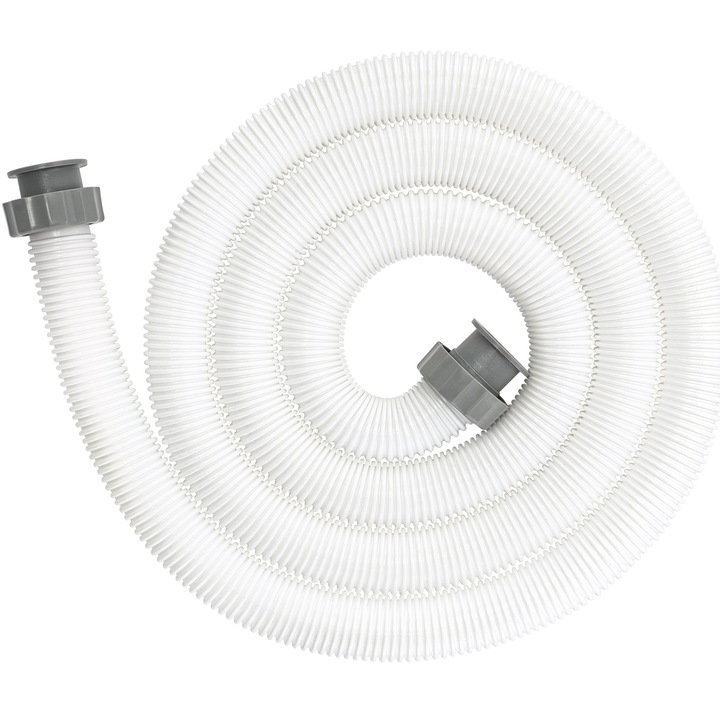 Furtun de piscina universal Bestway, diametru sectiune 38 mm, lungime 300 cm, polietilena, alb