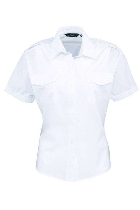 Camasa de pilot pentru femei - PR312, Alb