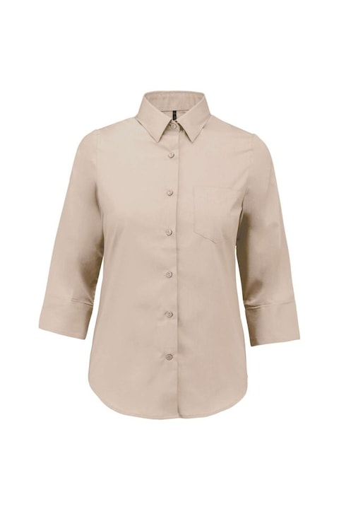 Camasa cu maneci 3/4 pentru femei - KA558, Crem