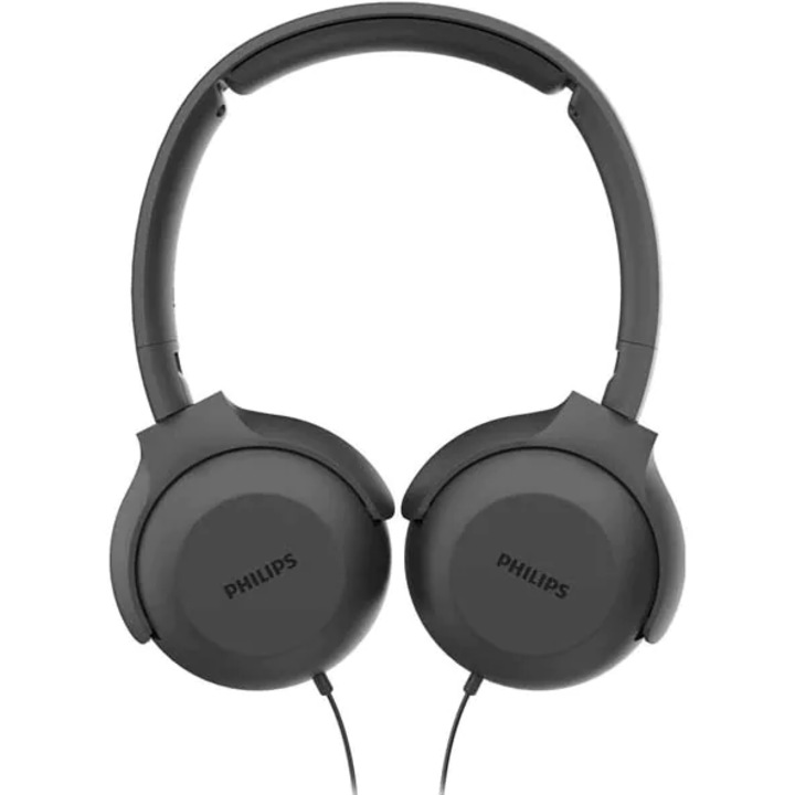 Кабелни слушалки Philips On-Ear, с микрофон, Micro-USB връзка, бутон за приемане на повикване и контрол на звука, поликарбонат, дължина на кабела 1,2 м, черни