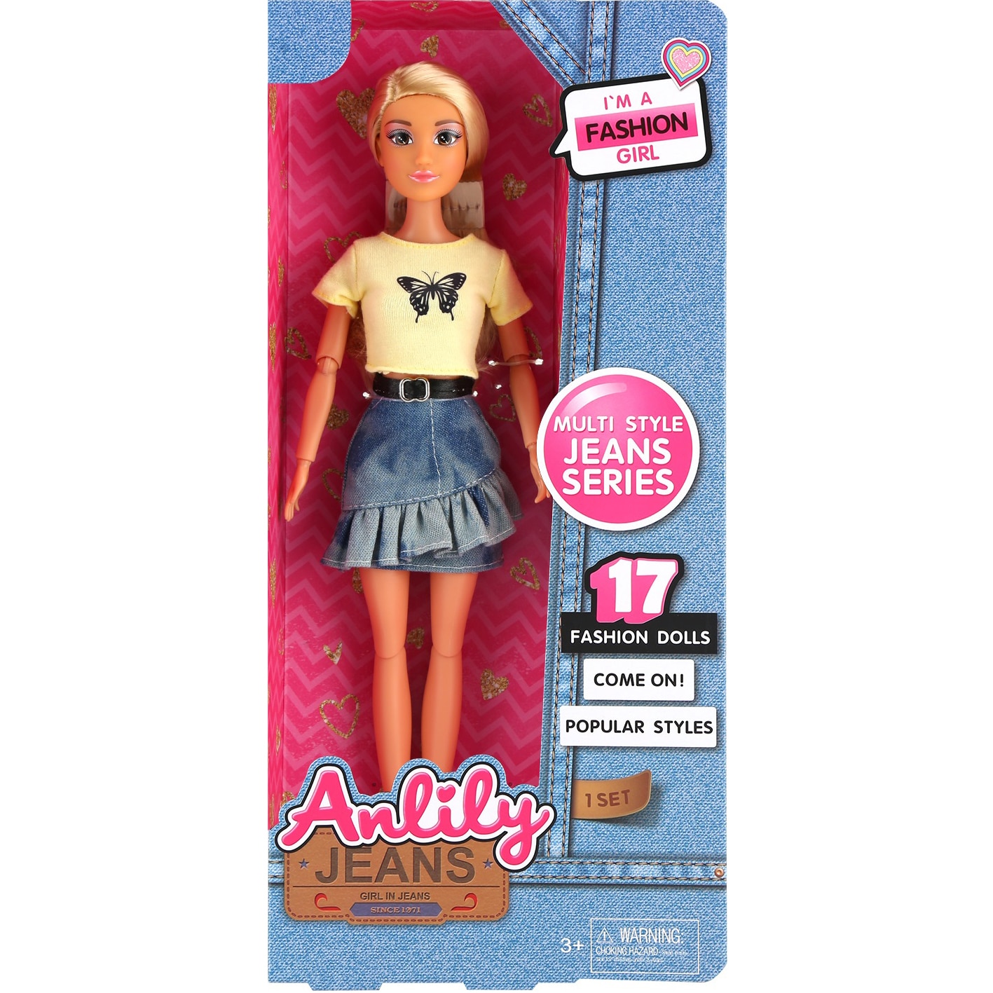 Papusa Mappy 29 cm, cu tricou galben