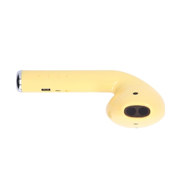 Boxa Portabila Bluetooth Inovativa, Sunet Stereo, Conexiune TWS, Compatibila AUX, Ideala pentru PC si TV, Design Ergonomic, galben