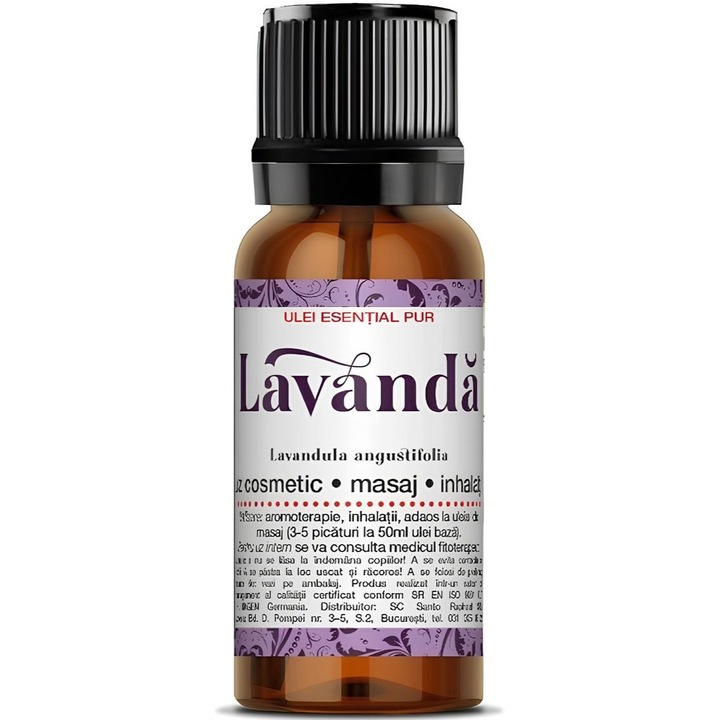 Етерично масло Лавандула (Lavandula angustifolia) чисто 100% натурално, 10 мл, Санто Рафаел
