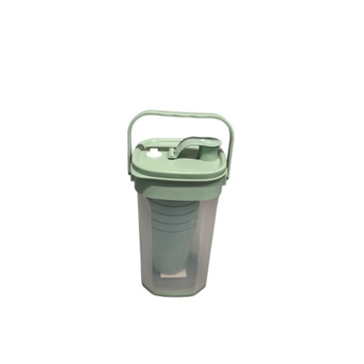 Set recipient apa 1400 ml plus 6 pahare, plastic, Clini X467