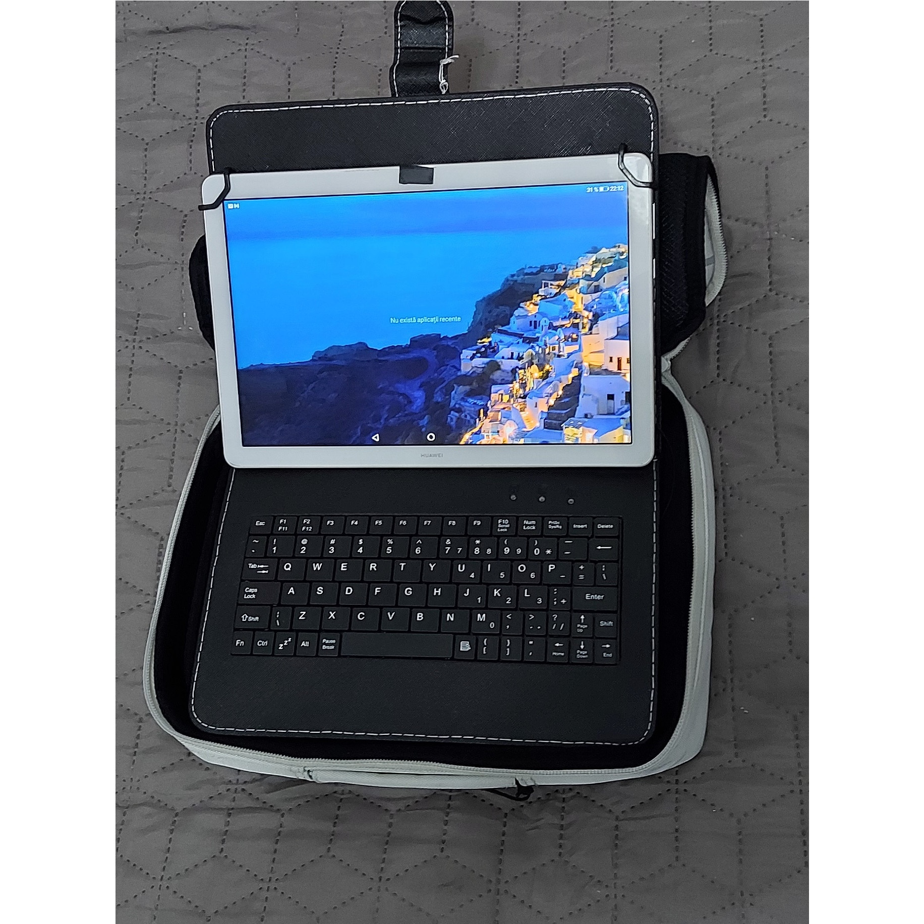 Geanta Golla cu protectie pentru tableta sau laptop de 10, 2 inch gri deschis