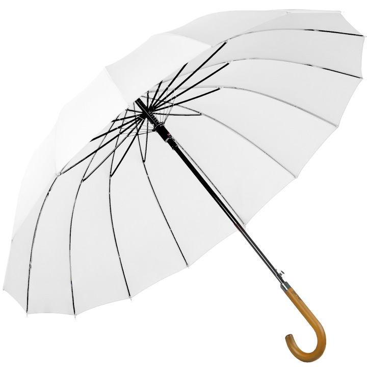 Nagy esernyő, Royal Walk, 16 borda, 120 cm, Fehér