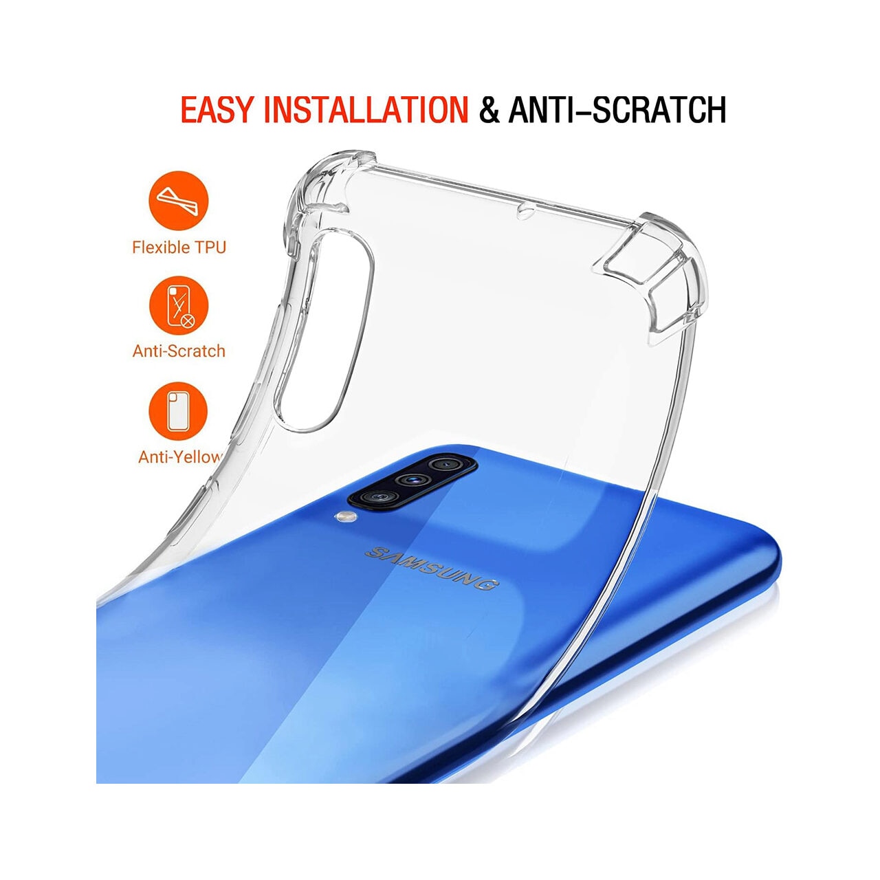 Husa pentru Samsung Galaxy A50s A507 / A30s A307 / A50 A505, Techsuit, Shockproof Clear, Transparenta