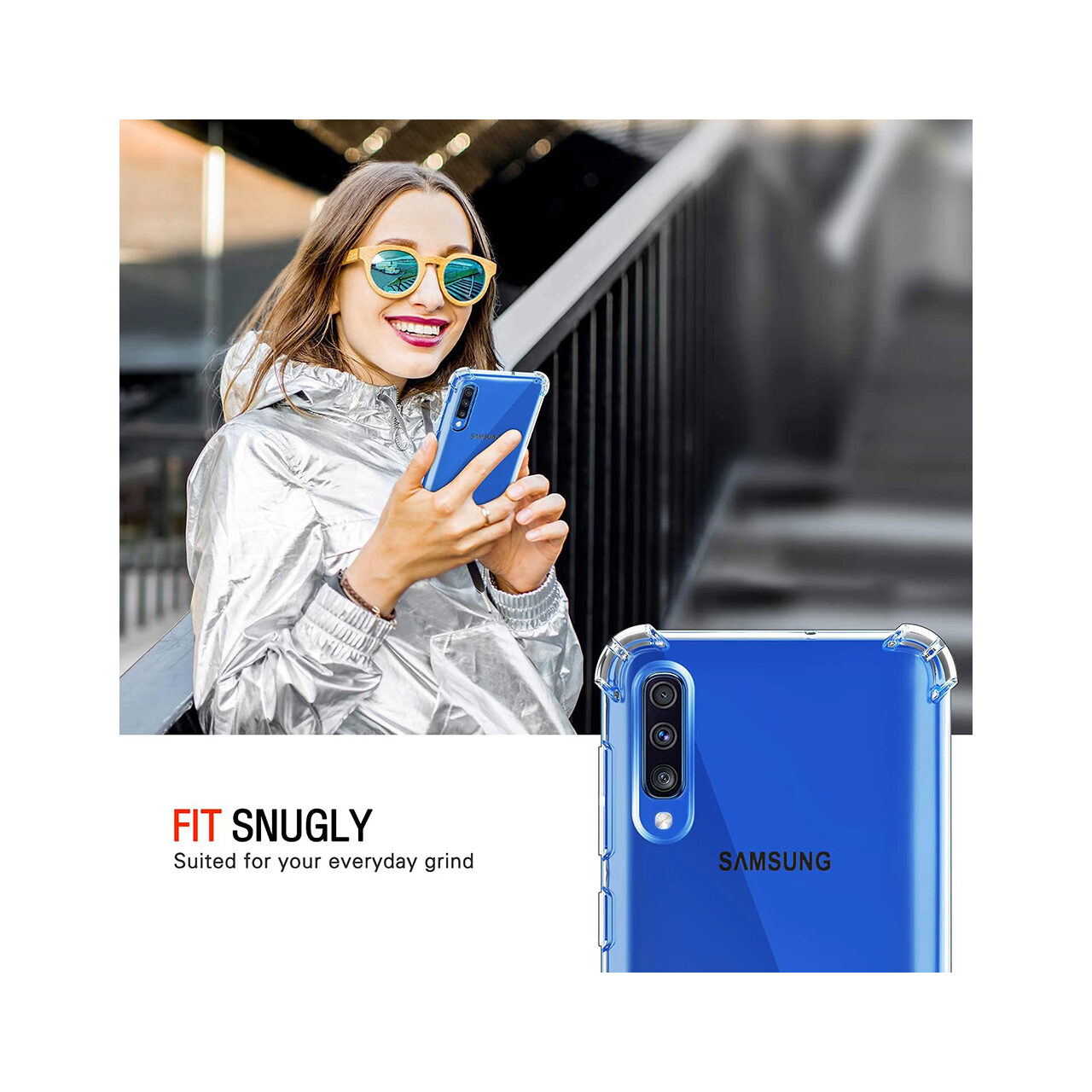 Husa pentru Samsung Galaxy A50s A507 / A30s A307 / A50 A505, Techsuit, Shockproof Clear, Transparenta