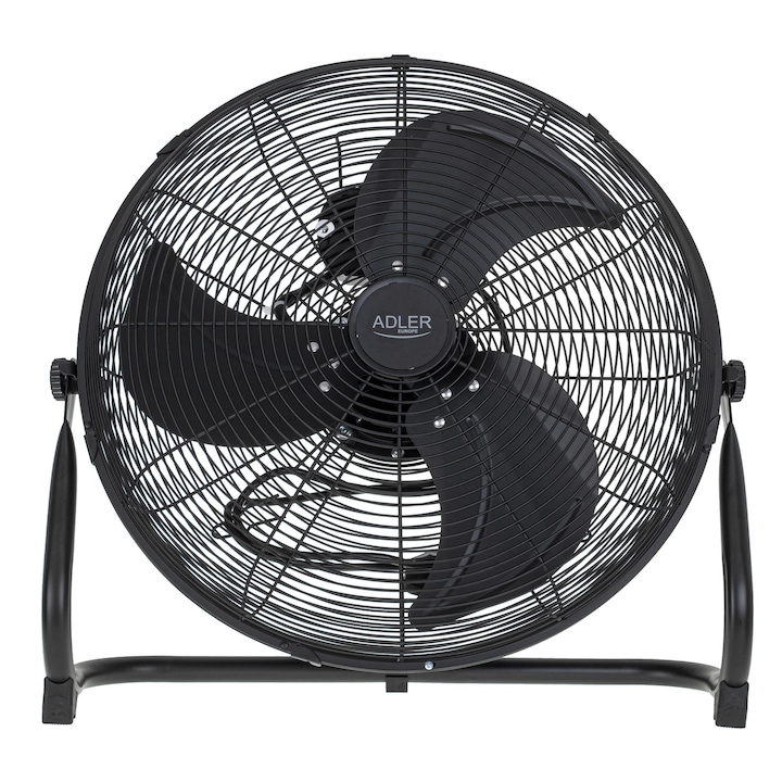 Подов вентилатор, Adler Europe, AD7334, 45 см, 200 W, 3 скорости, черен