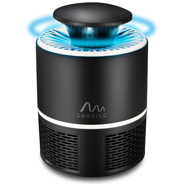 Szúnyog- és légy gátló készülék UV lámpával és ventilátorral, 25 m² lefedettség, 360°-os fény, 5 V tápegység, USB-vel