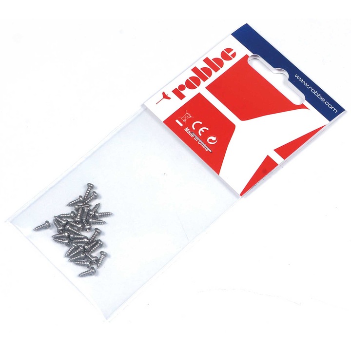 Set suruburi autofiletante, otel inoxidabil, cap cruce, 2.2x20mm, 30 buc