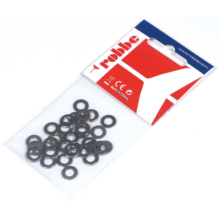 M3 rozsdamentes alátétkészlet, D7xd3,2x0,5mm, 30 db