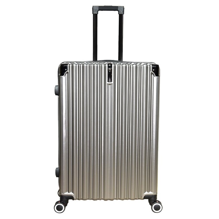Куфар ABYZ®™ Easy Trip, Тип тролер, 48x33x21 см, 360 колела, Тъмно сив цвят