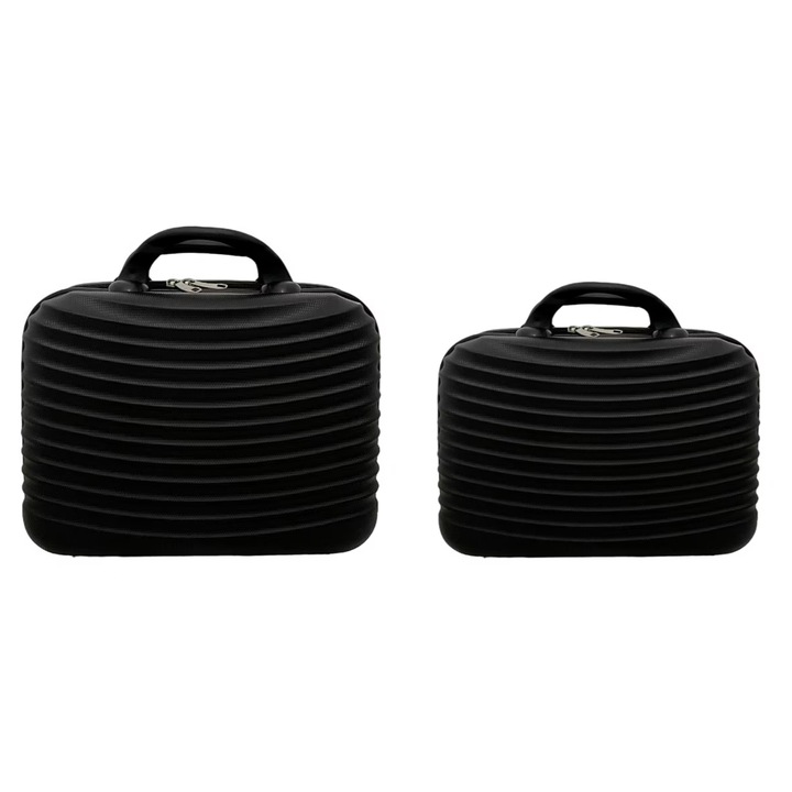 Set Geanta Cosmetice, Calatorie, 2 bucati 35x25x15 / 30x21x13 Culoare Negru ABYZ®™