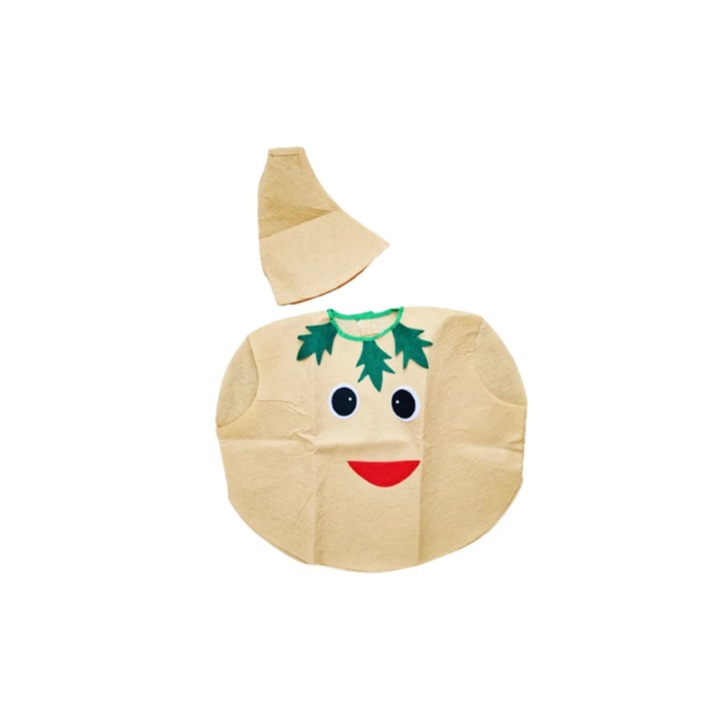 Costum leguma Cartof KidMania®, maro, pentru copii, Universala