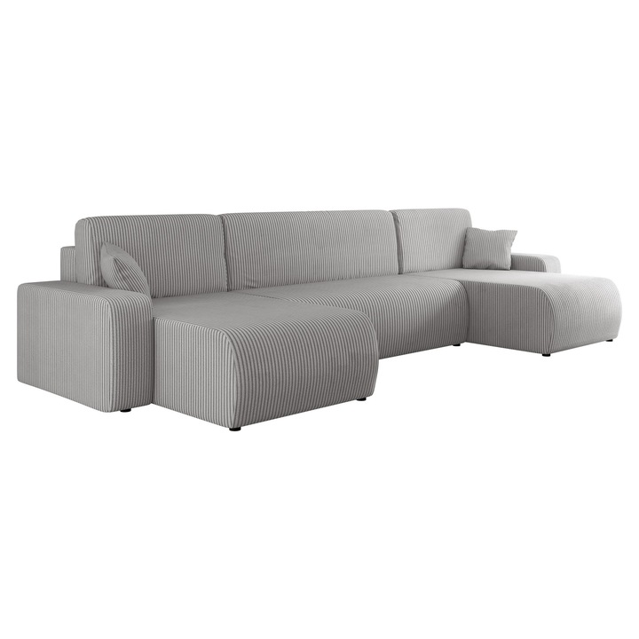 Coltar cu functie de dormit Easton U Reiat, MIRJAN24, gri, 145x312x82