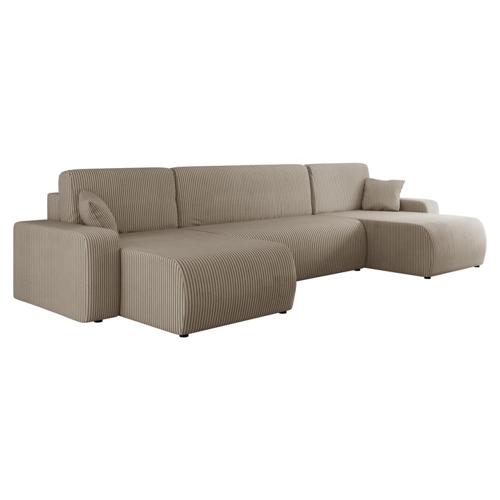 Coltar cu functie de dormit Easton U Reiat, MIRJAN24, bej inchis, 145x312x82