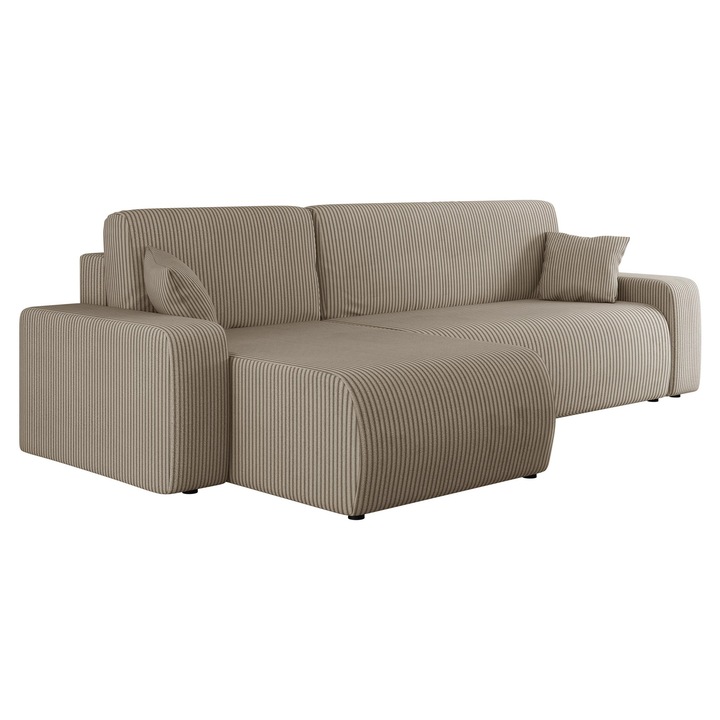 Coltar cu functie de dormit Easton L Reiat, MIRJAN24, bej inchis, 145x244x82