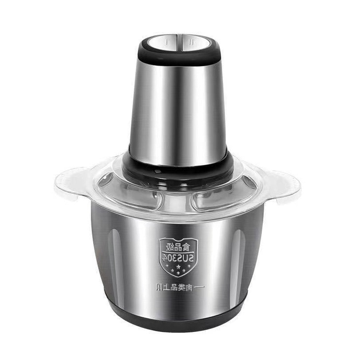 Tocator electric cu 2 trepte de viteza, 250W, vas inox, capacitate 2L, 4 lame