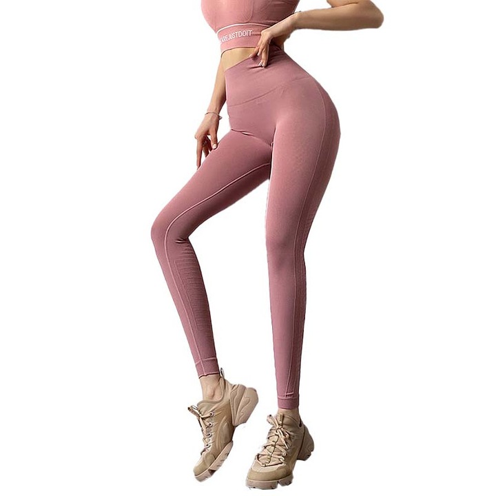 Fitness harisnya WNY PRO alakformáló magas derékkal WCLNT8019, Rózsaszín