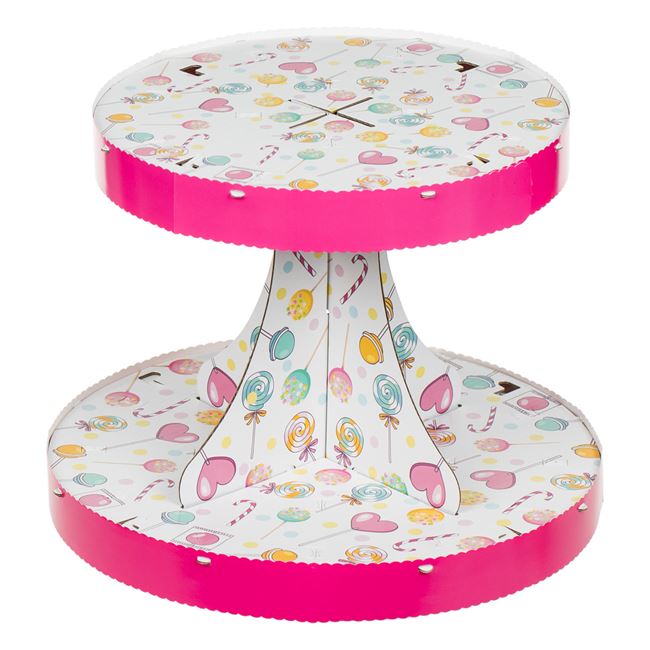 2 Acadele Suport pentru Acadele cu 2 Nivele, carton, multicolor, 24cm - eMAG.ro