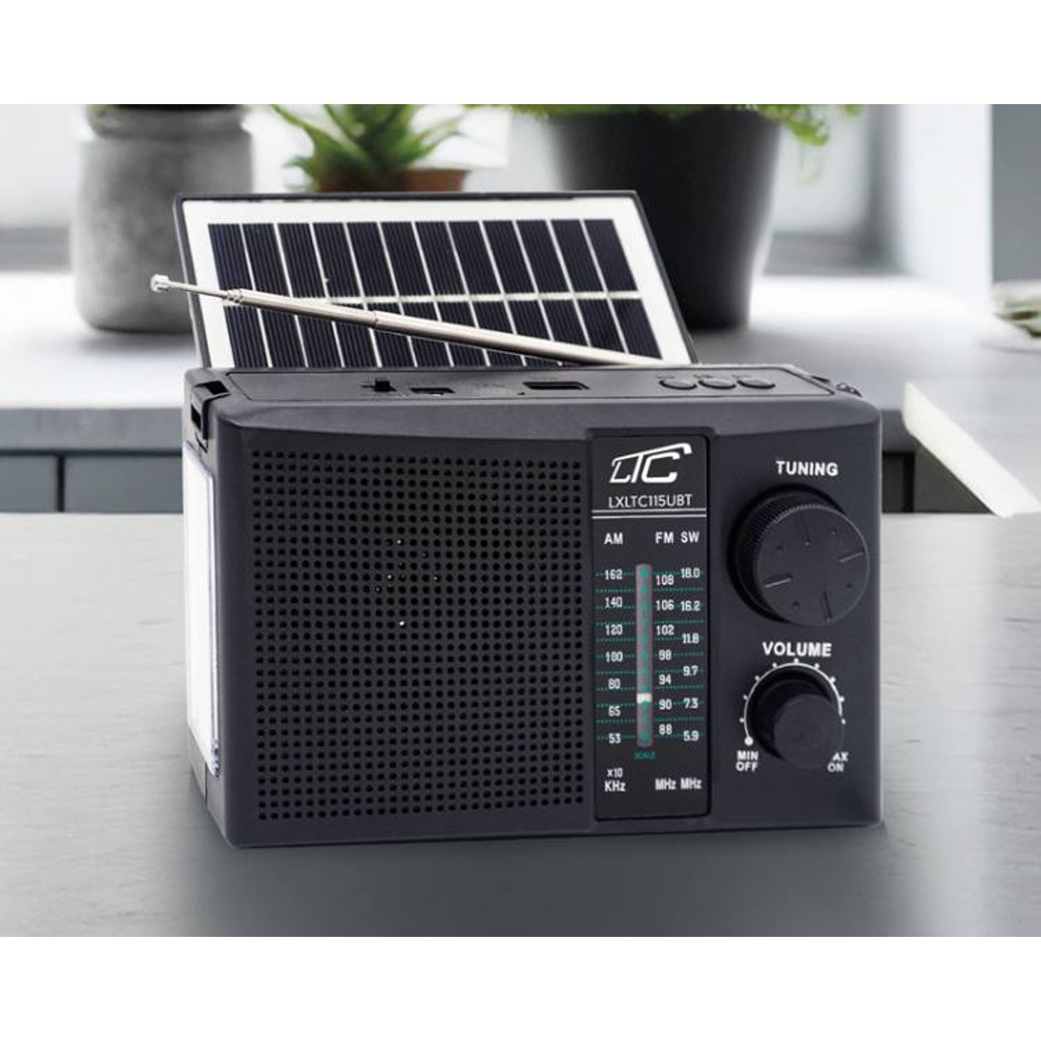 LTC NER Tragbares Radio Mit Solar & Bluetooth - FM/AM/SW Für Unterwegs