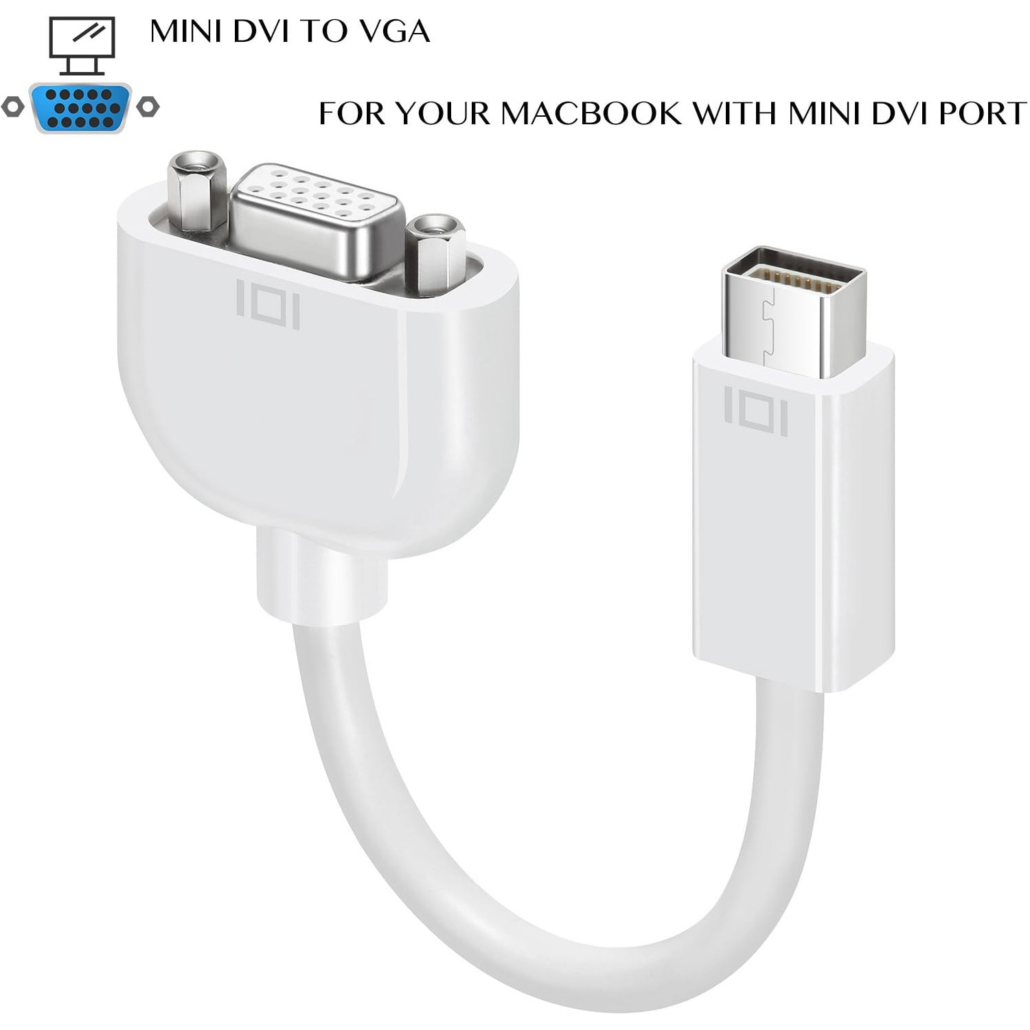 Преходник STELS Mini DVI към VGA, Адаптер за връзка с компютър, PC ...