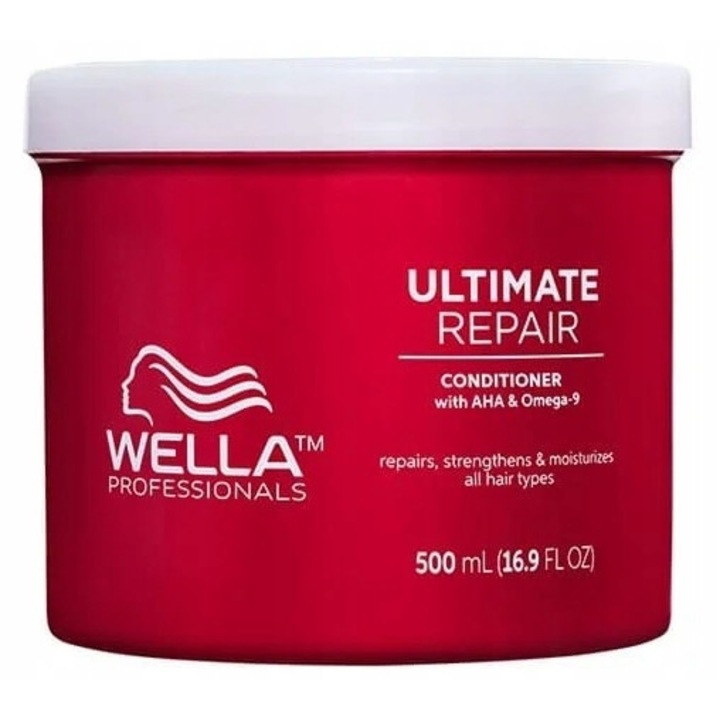 Интензивно подхранващ балсам за увредена коса с AHA и Omega-9 Ultimate Repair 2, 500 ml, Weella Pro