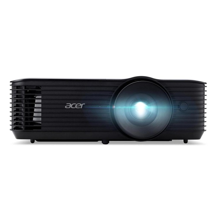 Видеопроектор Acer X129H, 1024 x 768 пиксела, 4:3, 4800 lm, DLP, 6000 ч, Без вграден Wi-Fi, Черен