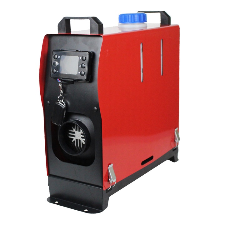 Soba auto diesel uscata Putere 8kW, Tensiune 12V, Controler LCD, Amortizor de zgomot, Telecomanda, Portabila
