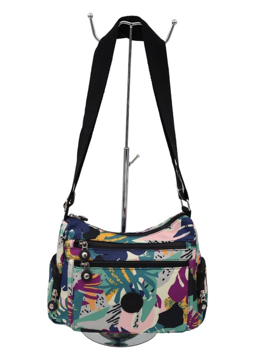 Női crossbody táska, 27x20x10 CM, világos N-52 - 8, szürke levelek