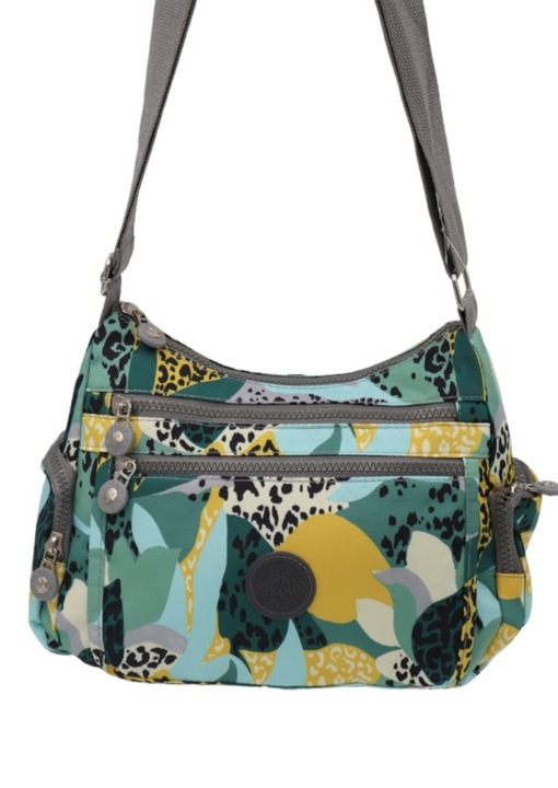 Дамска чанта за през рамо 27х20х10 см, преградна, светла N-52 - 3, жълти листа